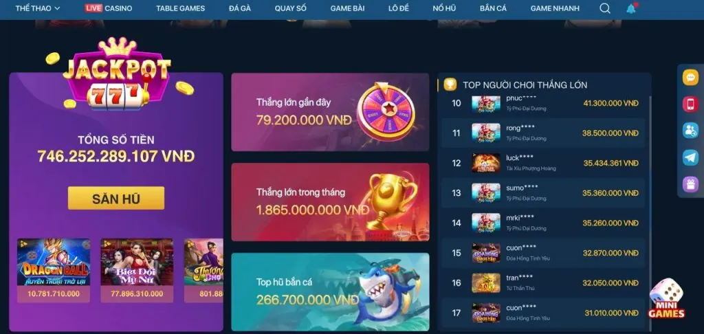 Thế giới Slot Game đa dạng